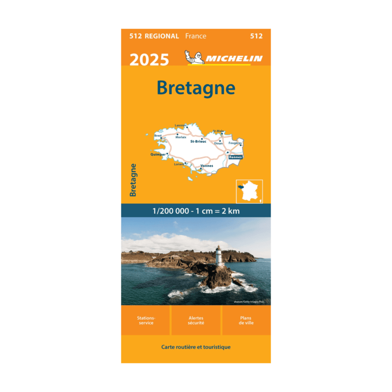 Regional Map Michelin BRETAGNE 2025 – Maps and Guides Michelin